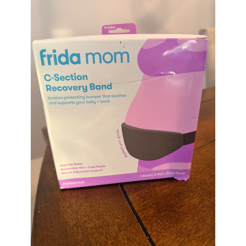 NEW Frida Mom C-Section Recovery Band Postpartum Support Gray with Hot Cold Pack